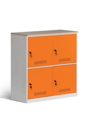 Small 4 Compartment Steel Locker Metal Office Locker for Employee