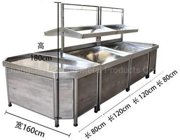 Supermarket & Store Equipment Wooden and Metal Fruit and Vegetable Rack