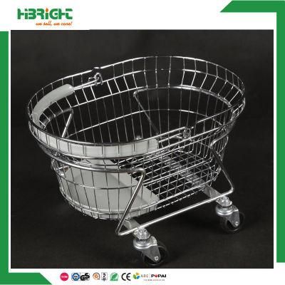 Single Handle Wire Oval Shopping Basket Holder