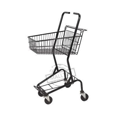 High Quality Supermarket Shopping Double Layers Hand Basket Trolley Cart