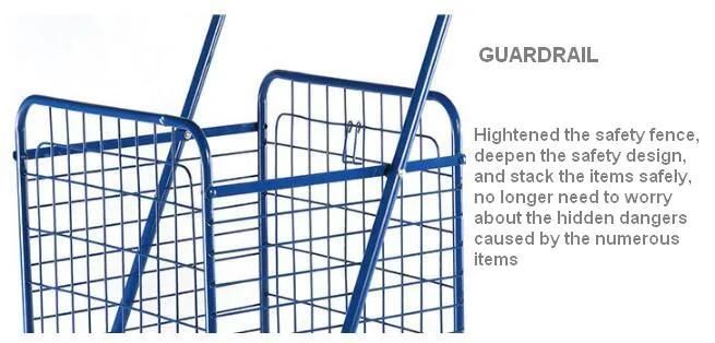 China Heavy Duty Metal Folding Shopping Cart Foldable Trolleys with Swivel Wheels