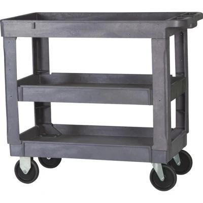 Storage and Transpot Plastic Truck Plastic Service Cart with 3 Layers