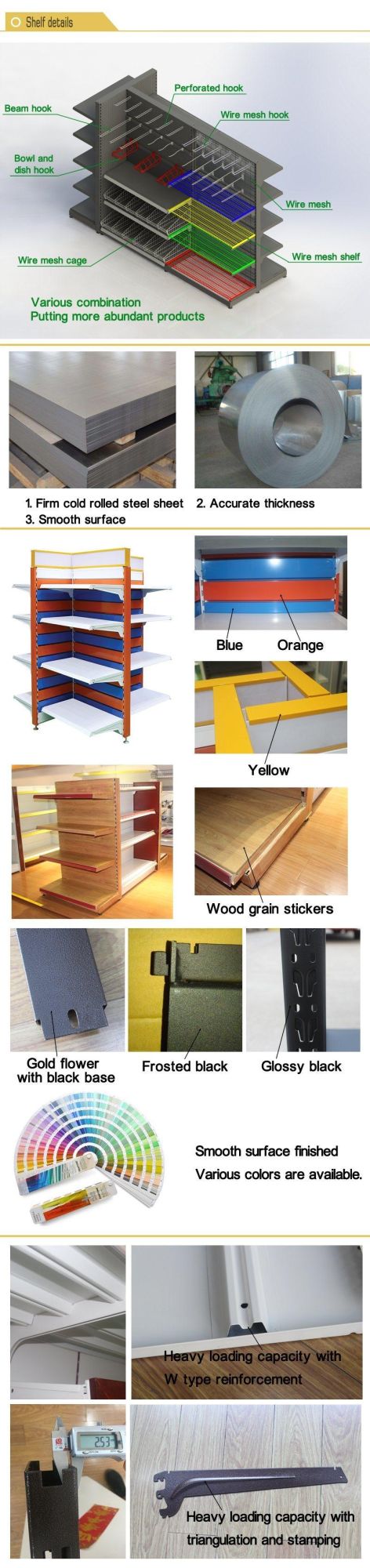 Js-Ssn04 Plain Supermarket Display Rack