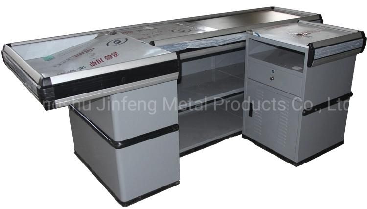 Supermarket and Store Automatic Checkout Counter with Conveyor Belt for Retail