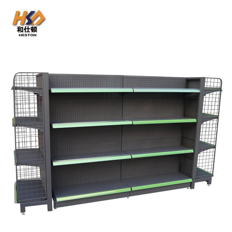 New Design Double Side Gondola Shelf Metal Supermarket Shelf