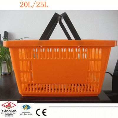 Store Small Plastic Shopping Supermarket Hand Basket (YD-Z6)