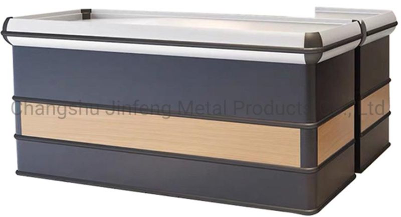 Supermarket Cash Register Table/Retail Metal and Wodden Checkout Counter