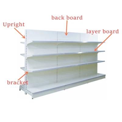 Supermarket Shelf Gondola Shelf Luxury Single Sided Back Panel Shelf Store Metal Display Rack