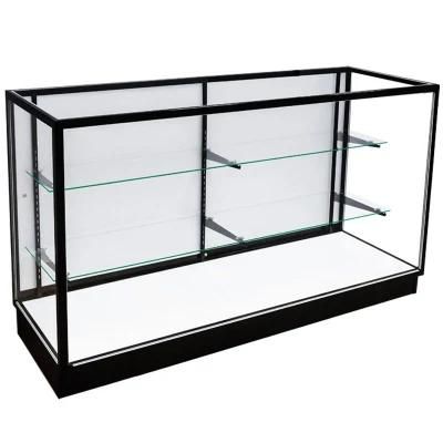 Full Vision Retail Smoke Vape Shop Glass Display Cabinet with LED Light