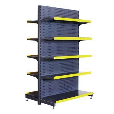 Newly Launched High-Quality Floor-to-Ceiling Metal and Wood Supermarket Shelves