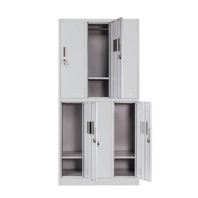 Chinese Manufacturer Knock-Down Steel Workers Locker/6 Door Staff Storage Locker for Sale