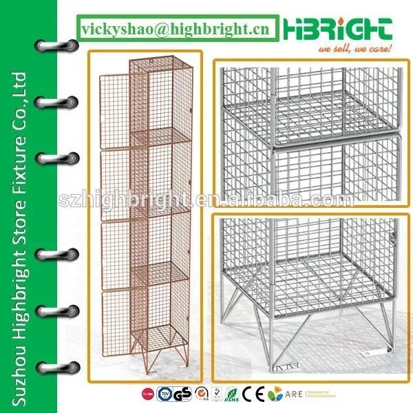 2 Doors Galvanized Cloth Cabinet Wire Mesh Locker