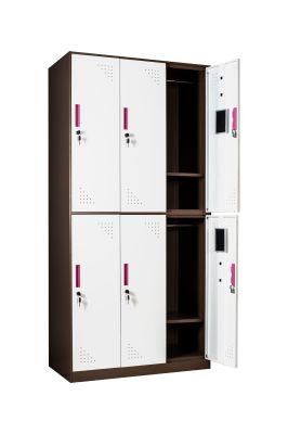 6 Door Steel Storage Locker Changing Room Locker for Staff