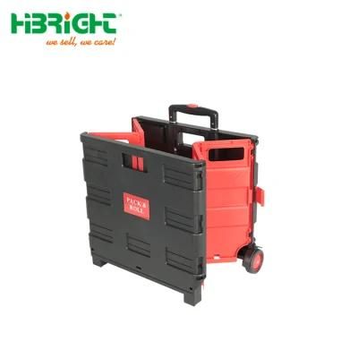 Collapsible Foldable Expanding Rolling Shopping Trolley Crate on Wheels