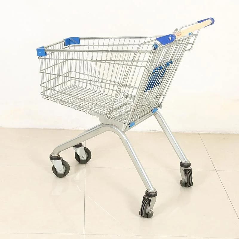 60-240L Supermarket Cart Metal Shopping Trolley with Baby Seat