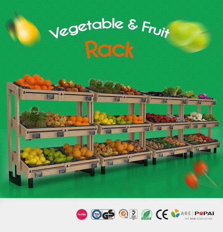 3 Layer Fruit Shop Produce Display Rack