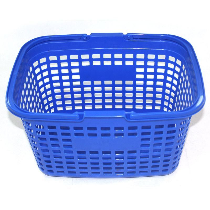 25L New Design Rolling Plastic Steel Handle Shopping Basket for Store