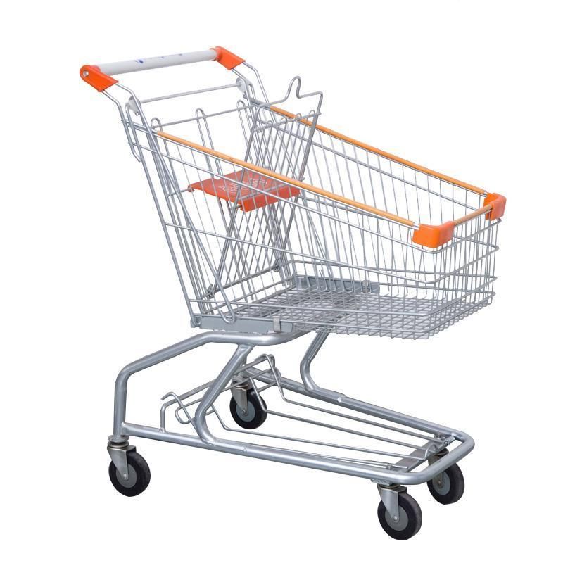 Customized Supermarket Foldable Aluminium Metal Shopping Cart Shopping Trolleys