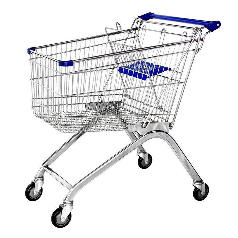 Wire Basket Trolley Store Hand Push Basket Cart Shopping Cart