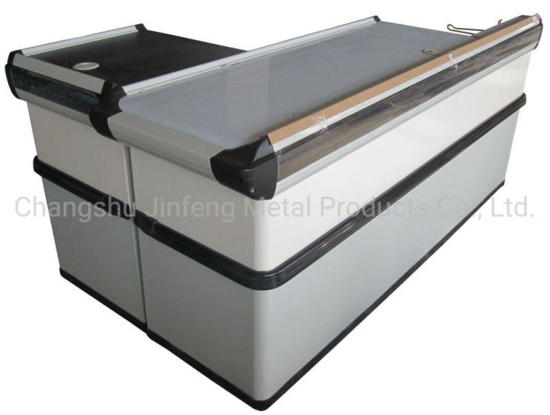 Supermarket Cashier Checkout Counter Metal Cashier Table Jf-Cc-100