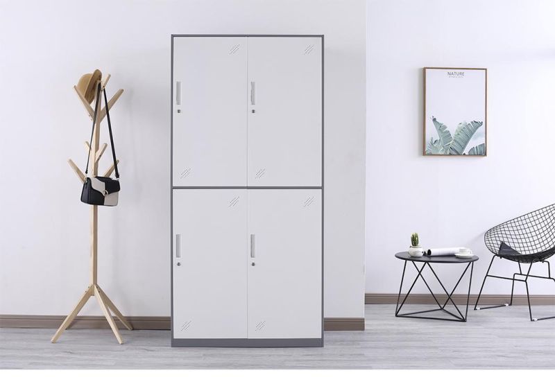 4 Door Clothes Hanging Cabinet Steel Locker Cabinet