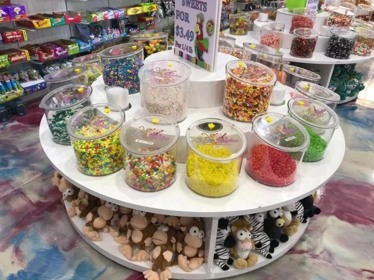 Transparent Bulk Food Bins Scoop Bin for Supermarket