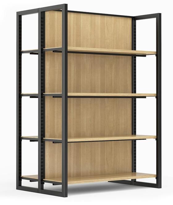 Multifunctional 4 Tiers Floor Wood Rack Display Shelf