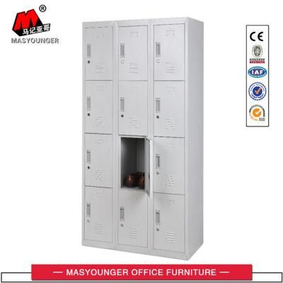 Factory Direct Sale Flat Packing 12 Door Metal Storage Locker