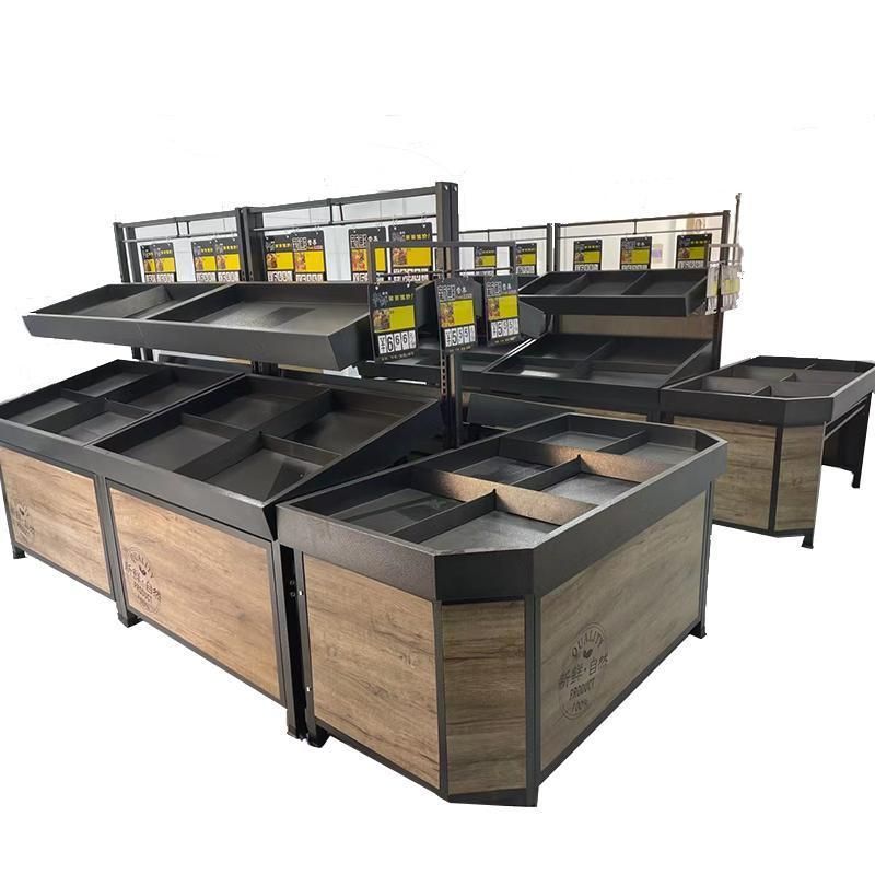 Meat Supermarket Shelf Vegetable and Fruit Display Rack