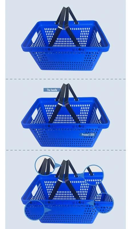 Shopping Mall High Quality Plastic Handle Shopping Basket