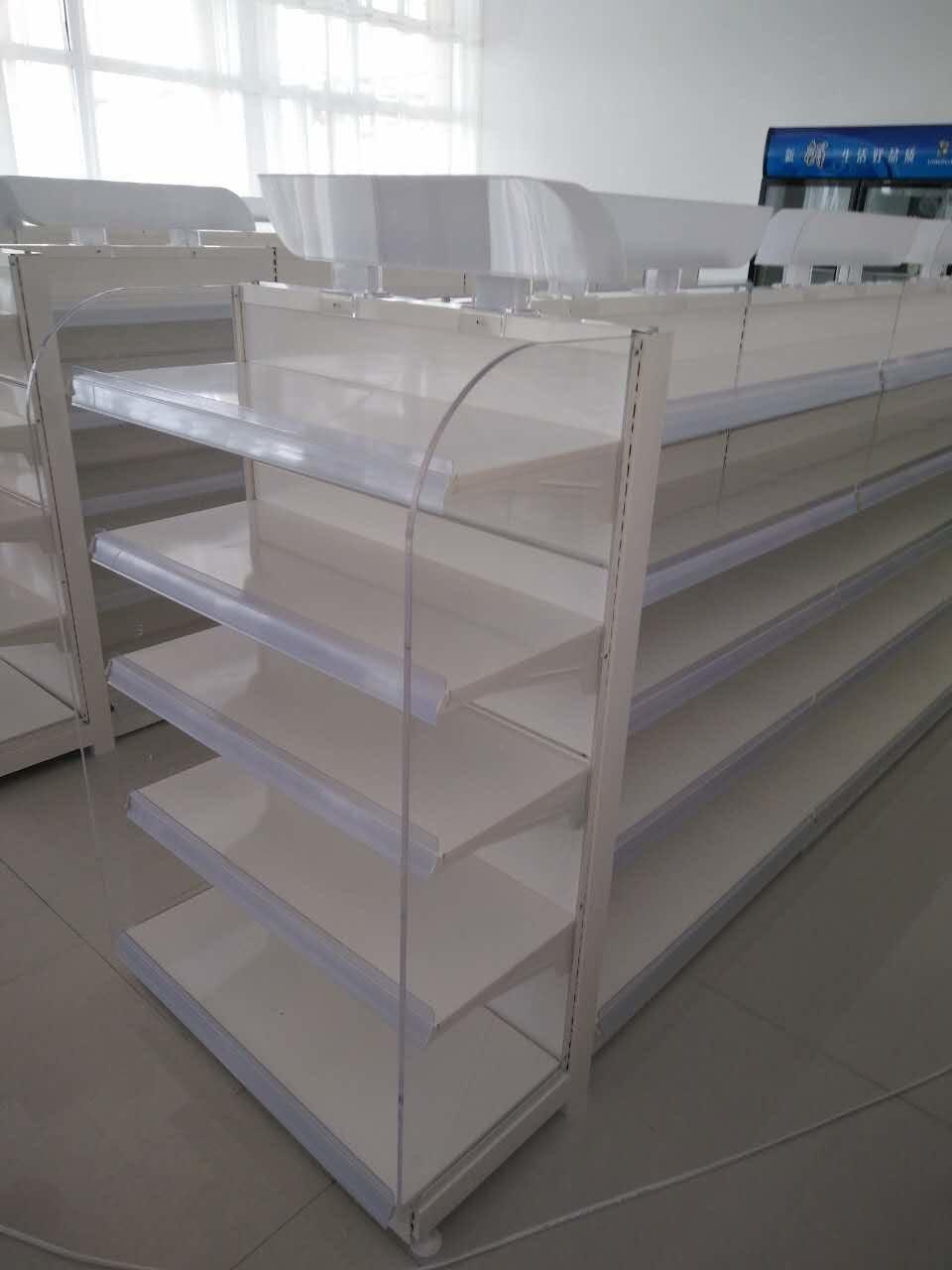 White Color Powder Coated Gondola Shelving