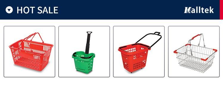 New PP Color Half Shopping Plastic Trolley for Chain Store and Supermarket