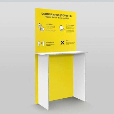 Eco Friendly Portable Cardboard Counter Display Supermarket Promotion Table