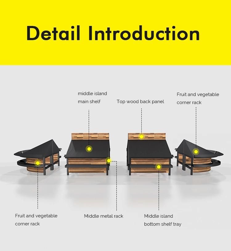 Supermarket Fruit Shelving Vegetable Stand Rack
