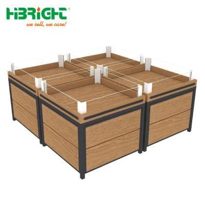 Supermarket Bulk Food Wooden Display Orchard Bin