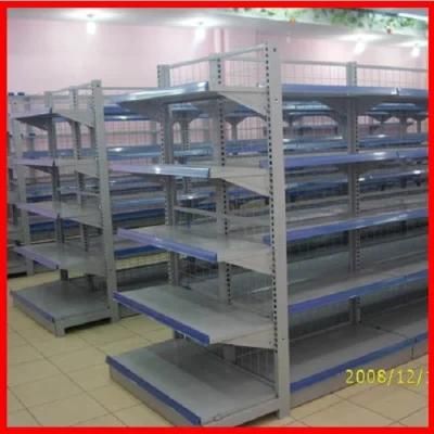 Double Sided Mesh Back Supermarket Shelf Metal Gondola