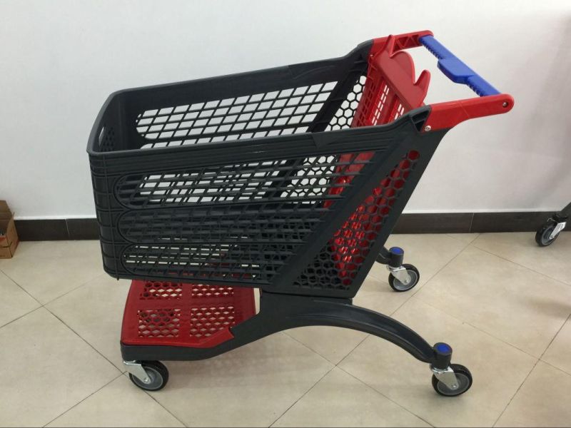 Supermarket Store Cart Plastic Shopping Trolley