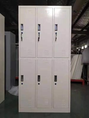 Kd 6 Doors Compartment Cloth Storage Locker for Staffs