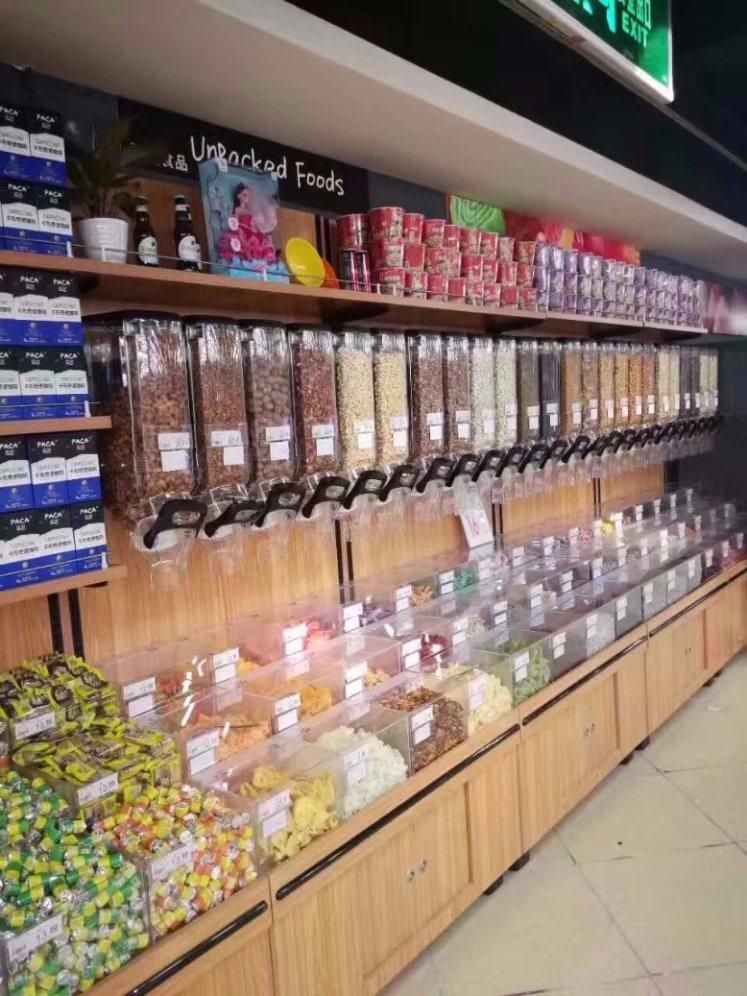 Store Furniture Plastic Display Dispensers Bulk Nuts Dispensers