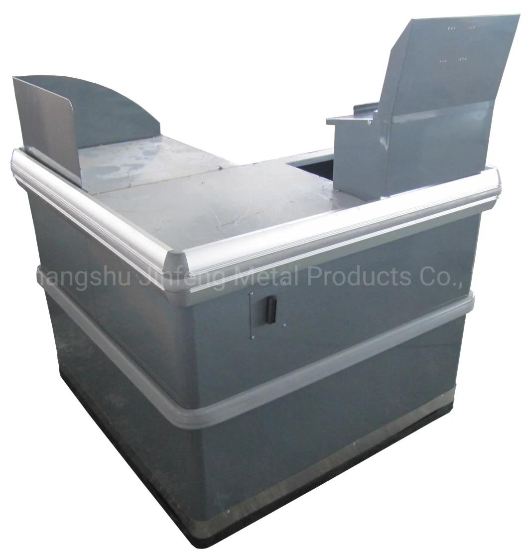 Supermarket Cashier Table Shop Metal Checkout Counter Jf-Cc-109