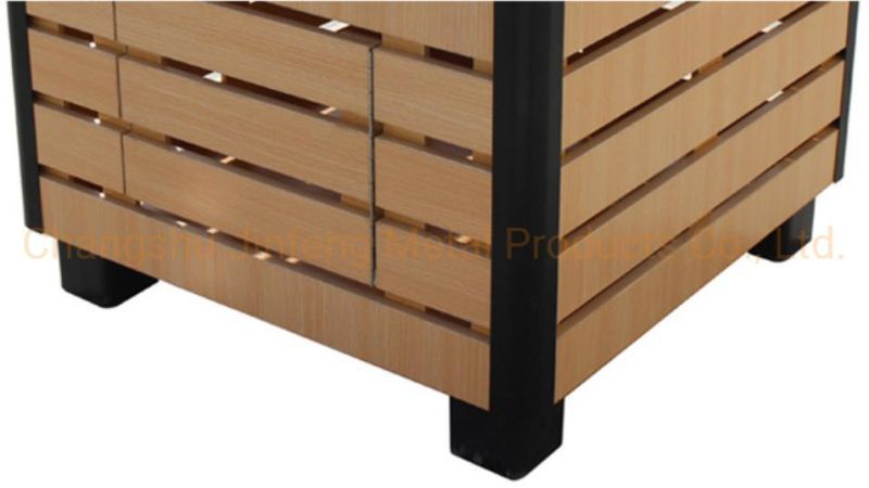 Supermarket Display Counter Exhibition Stand Wooden Promotional Stand