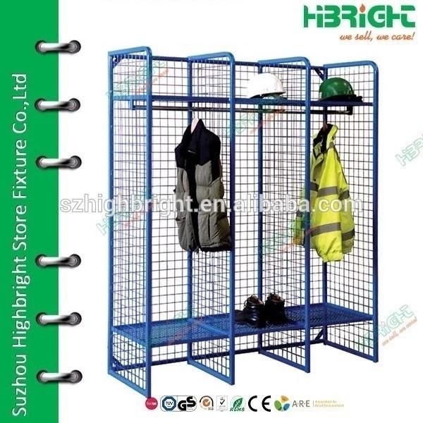 2 Doors Galvanized Cloth Cabinet Wire Mesh Locker