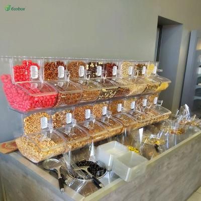 Plastic Transparent Wholesale Dry Food Bins Bulk Food Scoop Bin