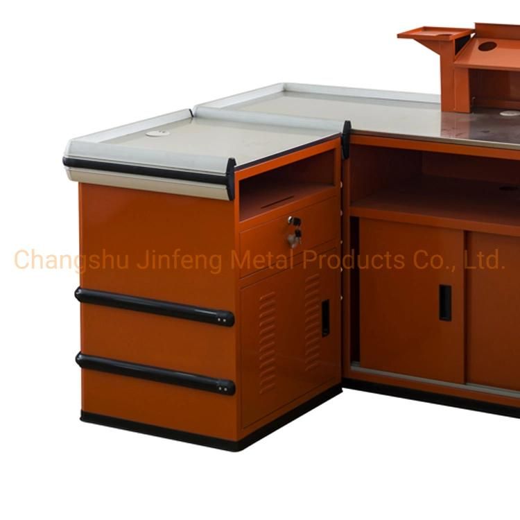 Supermarket Cashier Counter Checkout Cashier Supermarket Cashier Counter Table Jf-Cc-108