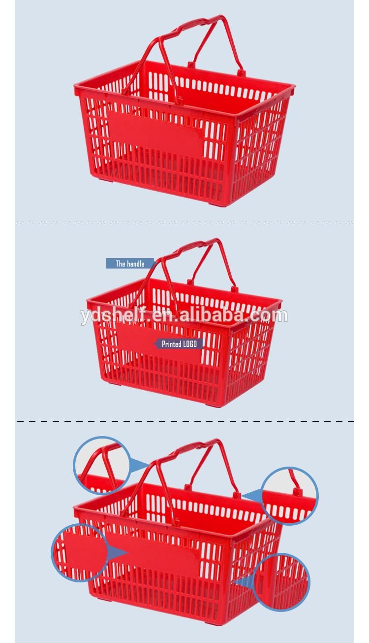 Supermarket New Material Shopping Basket with Handles