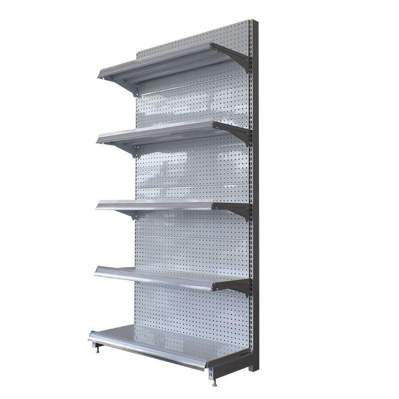 Multifunctional Shelf Wood, Steel Supermarket Shelf Display Shelf Supermarket Shelf