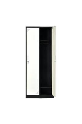 Durable Kd Structure 2 Door Wardrobe Locker Steel Clothes Storage Closet