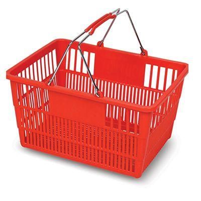 China New Style Plastic Supermarket Shopping Basket Hand Basket