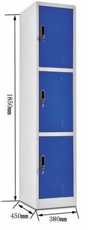 Steel Metal Iron 3 Tier Door Locker