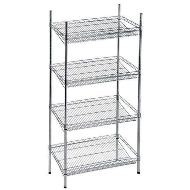 Grocery Store Items Goods Display Chrome Wire Shelf